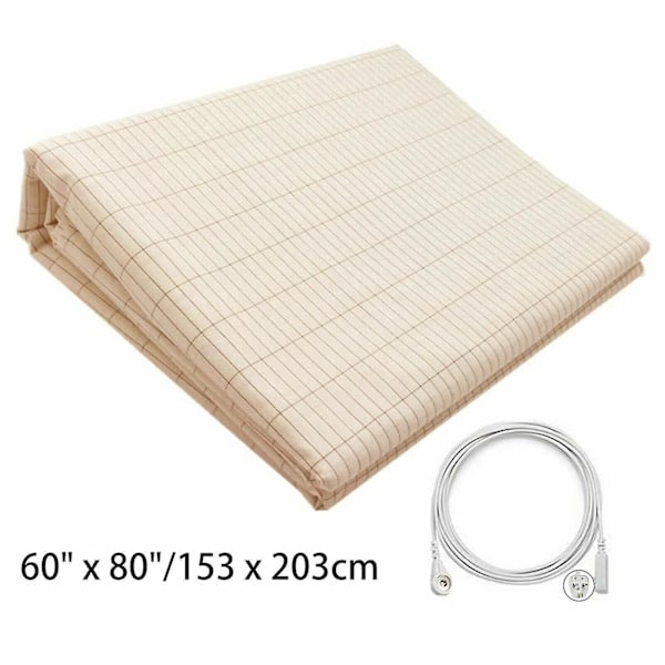 Jording Dobbeltseng Jordingsplade Shield Emf Anti Radiation Ledende stof Sengemåtte 153*203cm