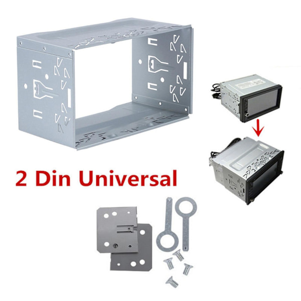 2din Universal Bilstereo Radio DVD-spelare Montering Ram Installera Bezel Panel