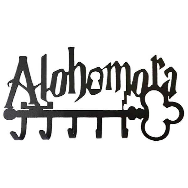 Halloween-metallinen avaimenperä, jossa on 5 koukkua, rautataide seinäkiinnitys, musta ripustin