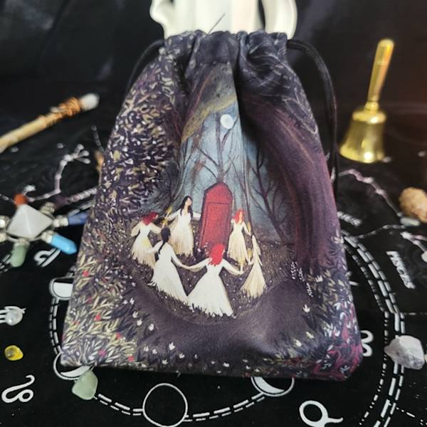 Altar Tarotkort Förvaringsväska,Smyckespåse Tarotkortväska Tärningsväska Tarotkorthållare Smyckesväska Dragsko Sammetsväska null - 93
