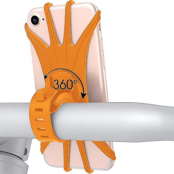 Sykkel Motorsykkel telefonfeste: 360 rotasjons silikon terrengsykkelstyre mobiltelefonholder