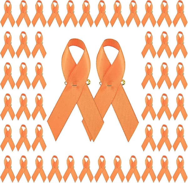 100 nåleforklippede bånd - til brystkræftbevidsthed Orange