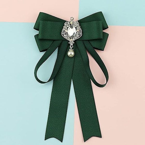 Bowknot Strassband Rosett Brosch Förbunden fluga för kvinnor Halsslips Bröllopsfest Julklappsceremoni