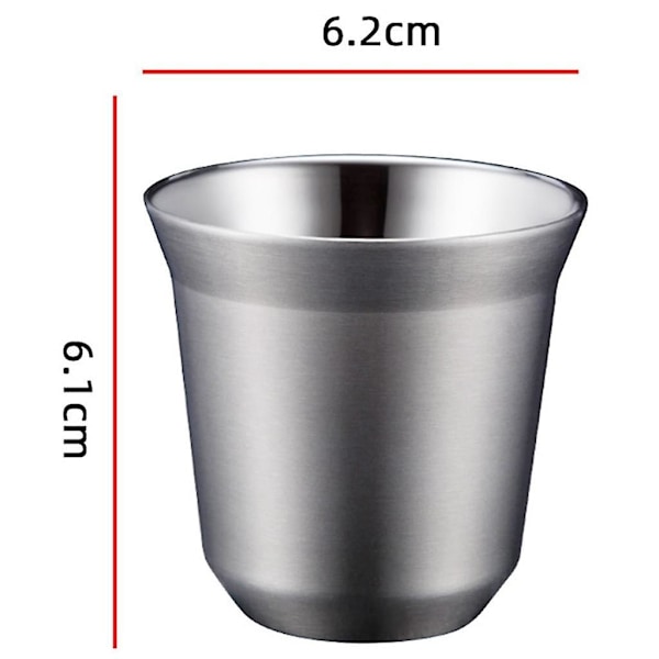 Stabelbar kaffekop/tekop/kølende ølglas, krus i rustfrit stål Ideel til rejser, udendørs, camping og hver dag