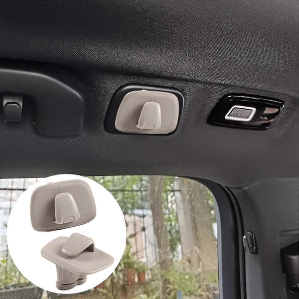 2 kappaletta auton kattokoukkuja, katon koukku, vaatehenkarikoukku, verhoilu, PP-autotarvikkeet Gray