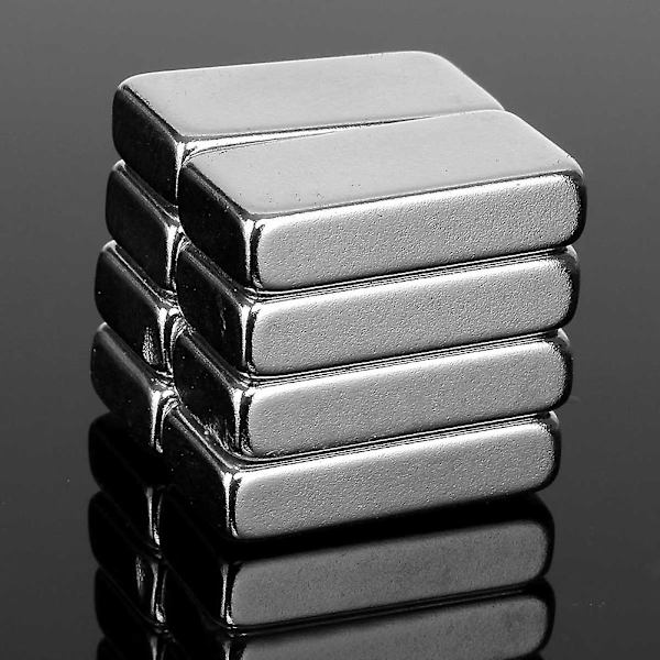8 kpl 20x10x5mm N52 Kuutio Harvinaisten Maametallien Neodyymi Jääkaappimagneetti Super Vahva Lohko Mengxi
