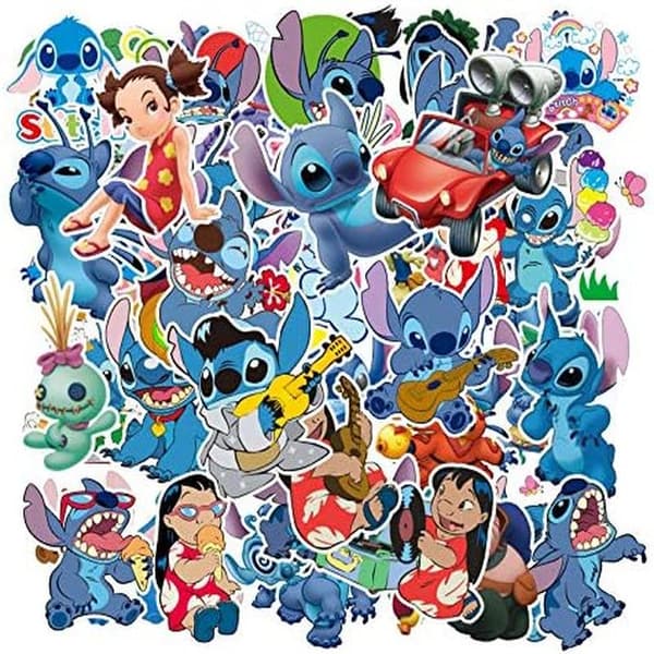100 Lilo & Stitch -tarraa, Stitch-tarrat-FD14- OLilo