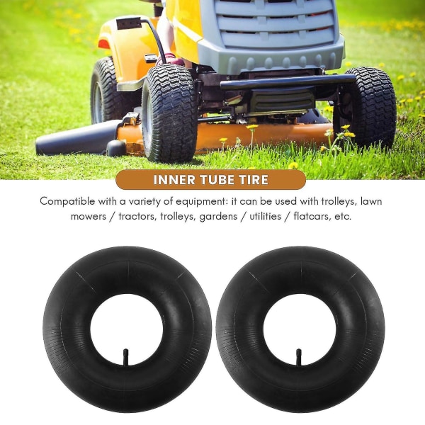 Set med två 15x6,00-6 gräsmatta däck innerrör 15x6x6 Tr13 gräsklippare traktordäck