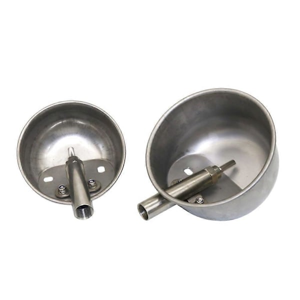 Svine drikkevandsskål drikkevandstank smågrise automatiske drikkefontæner svinefoderudstyr-21cm Silver