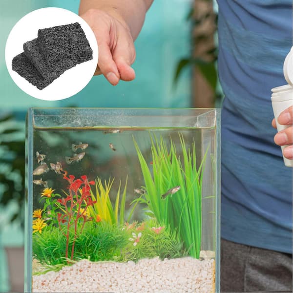 Naturlige akvariesten Betta akvarietilbehør til planter 3 stk.