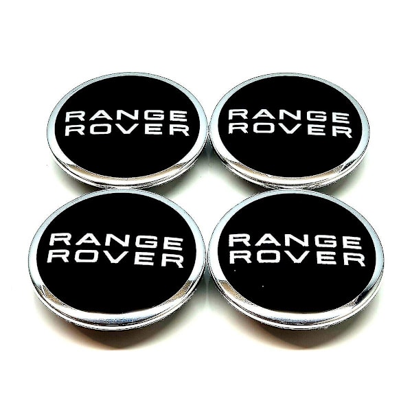 Sorte Range Rover Hjulnavdeksler Hub-merker 63mm 4 stk For Evoque Defender Discovery Sport Vela