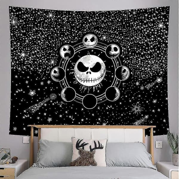 The Nightmare Before Christmas Gobeläng Väggbonad Stjärnklar Natthimmel Present