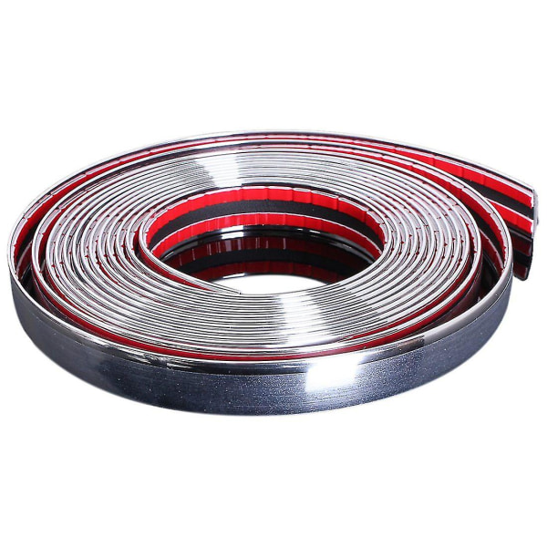 20 mm 5 m krom bilstyling støpelist trim selvklebende kollisjonsbeskyttelse varebil