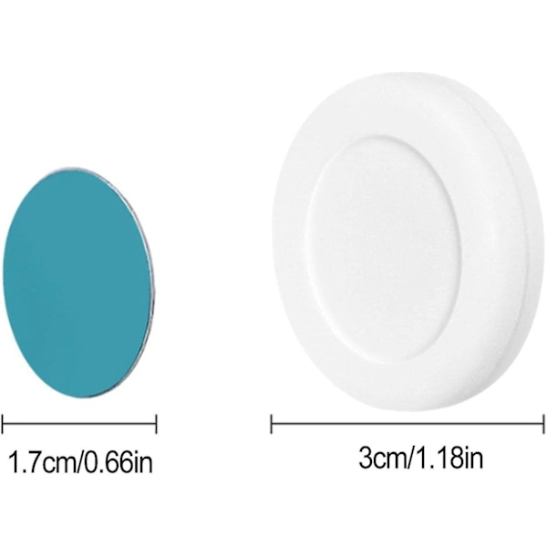 Magnetisk fjärrkontrollhållare, väggmonterad förvaringshylla för fjärrkontroll 2Pcs White