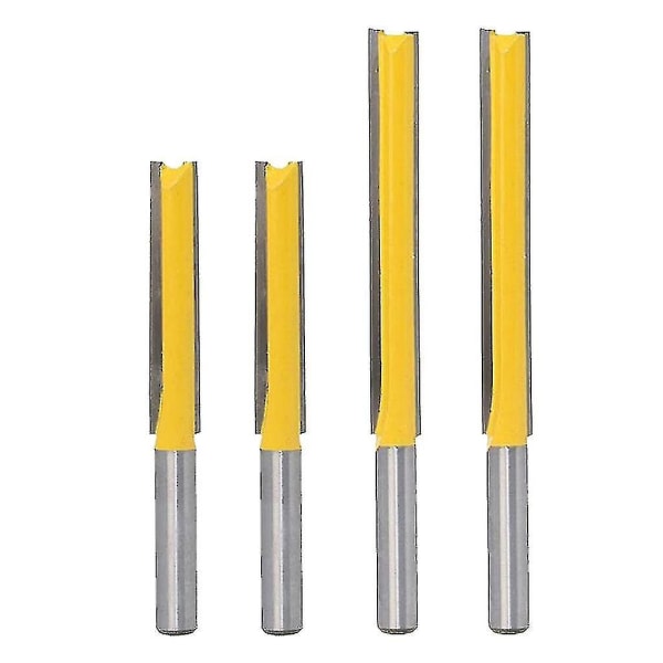 4x Erittäin pitkä suora jyrsinterä puujyrsin uritettu trimmaus 2" 3"