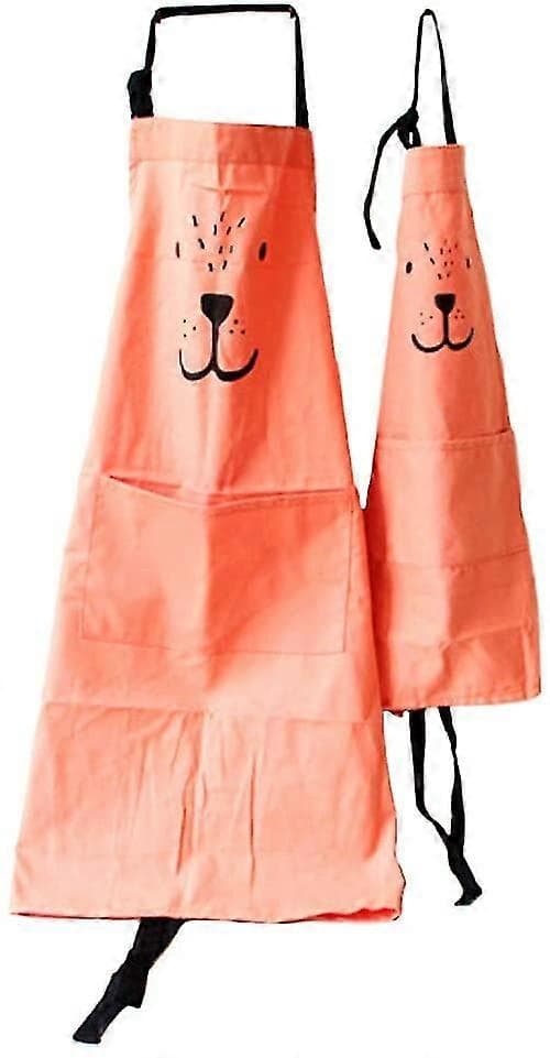 2-pack förkläde för förälder och barn - Sött förkläde med ficka för far, mor och dotter, multifunktionellt