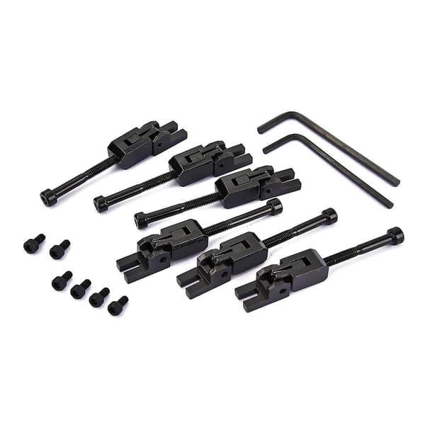 6st Metall Gitarr Låsta Strängsadlar för Floyd-Rose Tremolo Stall Delar Black