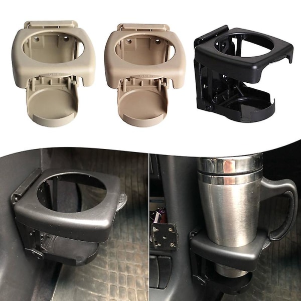 Fodable Bil Mugg Dryckeshållare Fordonsfällbar Bil Drycksflaska Burk Mugghållare Med Skruvar Multifunktionell Dryckeshållare Fäste|drinkhållare| Black