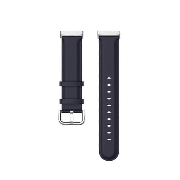 Ekte lærreim for Fitbit Versa 4 / Sense 2 Navy Blue