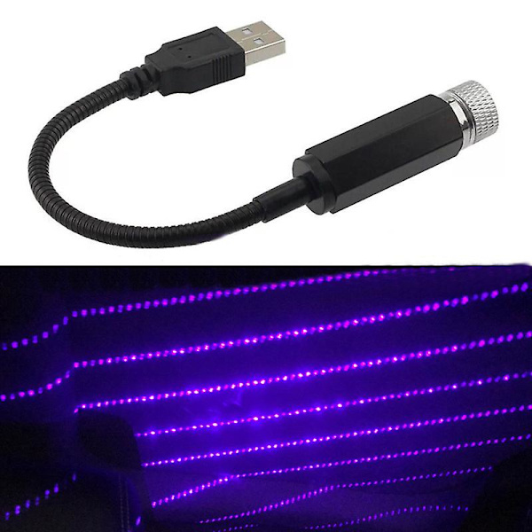 Led-auton katto tähtikirkas ilmapiiri valo USB toimiva projektorilamppu auton kattoon sisustussisustus valon autojen koristeluun tarvikkeet| | Purple 03