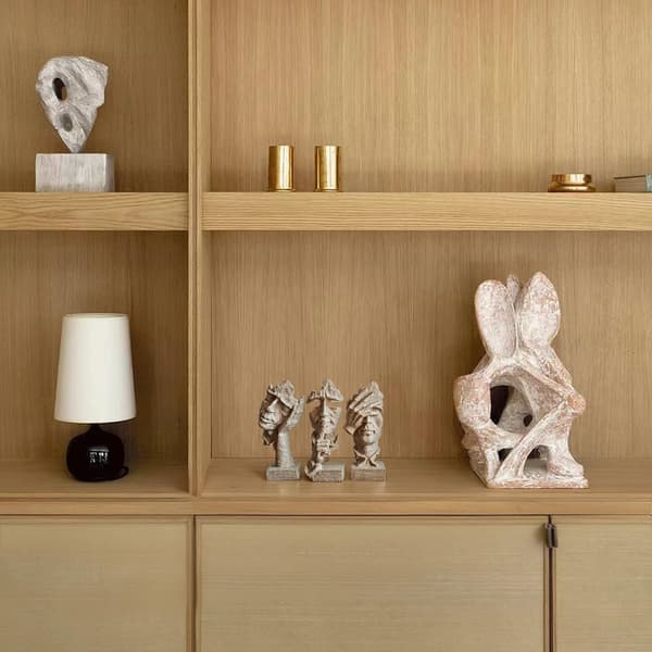 3-pack Thinker-statyer, abstrakt konstfigur i sandsten, modern heminredning för skrivbord/bokhylla