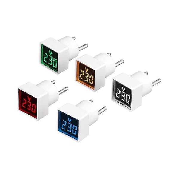 AC220V/230V Digital Elektrisk Voltmeter Firkantet Spændingsdisplaypanel til Hjemmet Red
