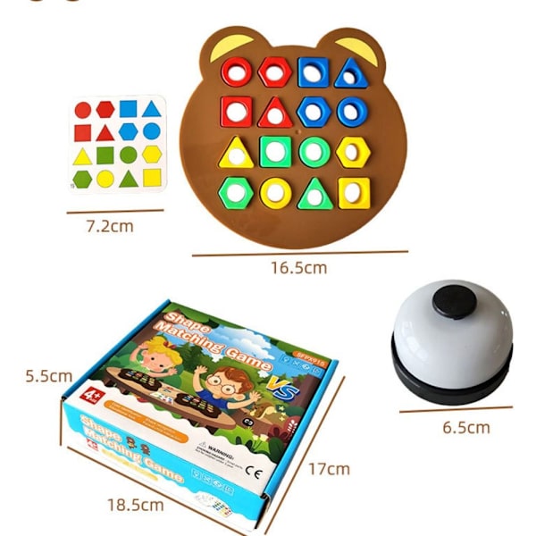 Formmatchande pussel Spel Färgsensorisk pedagogisk leksak 2