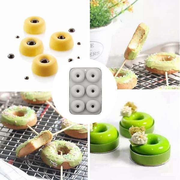 Silikone Donutforme, 2-pak lilla + grå