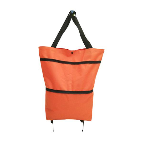 1 stk Multipurpose Foldbar Genanvendelig Indkøbstaske Indkøbsvognstaske Med Hjul Til Shopping Rejselejr