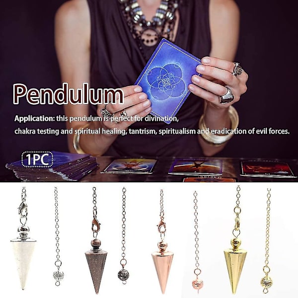 Kobber Spiritual Point Pendel For Divination Healing Dowsing Wicca Balancing Spiss Cone Pendel Pendel Gold