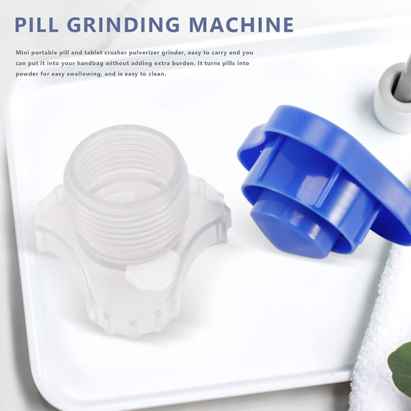 1 st Pill Pulverizer Tablettkvarn Medicin Kutter-kross & förvaringslåda Krossmedicin speciellt