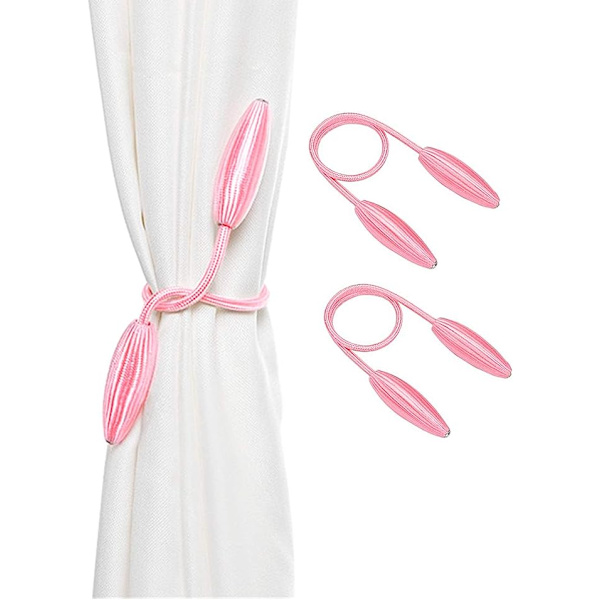 2-Pack Gardinhållare Gardiner Tiebacks Hemdekorativa fönsterdraperier Twist TieBacks Random Modeling Gardinhållare (rosa)