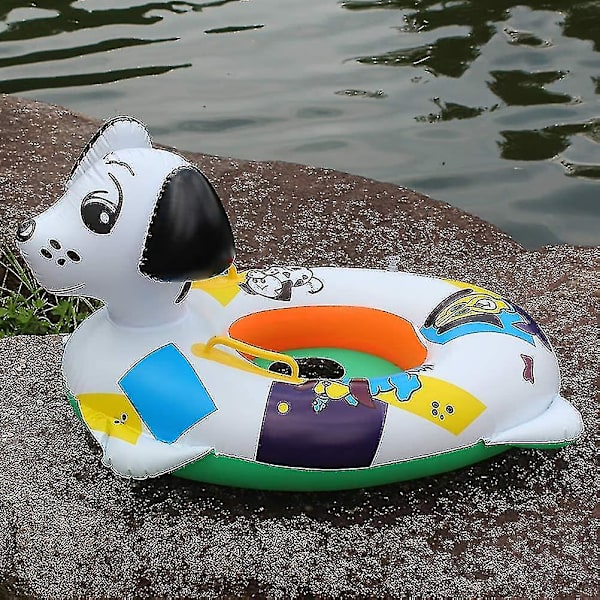 Hundsimring Uppblåsbar simring Pool flytande leksak (slumpmässig färg)