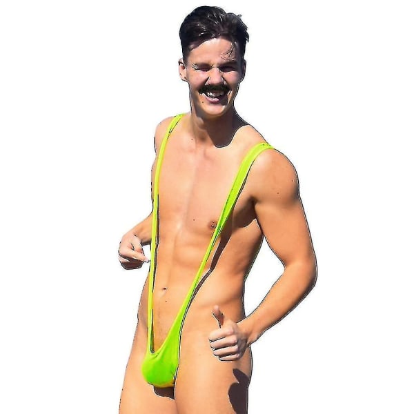 Grænseoverskridende E-handel Operation Expert - Neongrøn Borat Mankini til mænd til stranden eller poolen