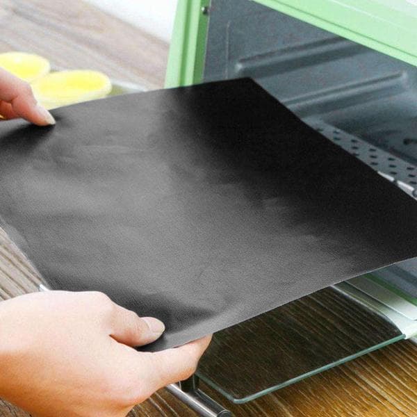 3 stk Grillmatte, Ovnmatte, Bakematte - Non Stick - 40x33 Svart black
