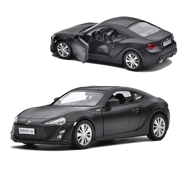 1/36 Legering Diecast modellbil Toyota Gt86 Metall sportsbil leketøy Trekk tilbake 2 dører Statisk modell samling kjøretøy leker for gutter White No Box