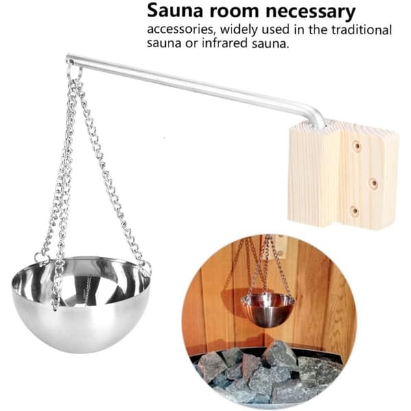 Sauna Aromaskål - 12,7 cm Rustfrit Stål Sauna Tilbehør Æterisk Olie Diffuser Til Sauna & Spa
