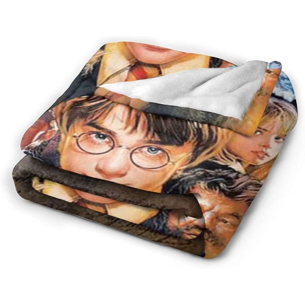 Vintage Harry Potter -fleece-heittokokoinen peitto Kevyt peitto hengittävä mukava sänkypeitto Useita kokoja aikuisille lapsille teini-ikäisille Hyvin sovitettu sänky 50x40in 125x100cm