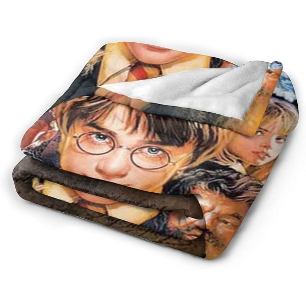 Vintage Harry Potter -fleece-heittokokoinen peitto Kevyt peitto hengittävä mukava sänkypeitto Useita kokoja aikuisille lapsille teini-ikäisille Hyvin sovitettu sänky 60x50in 150x125cm