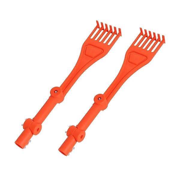 2 stk. Rensetjern for takrenner - Minirive med roterbart håndtak - Rensetjern for takrenner og tak Orange