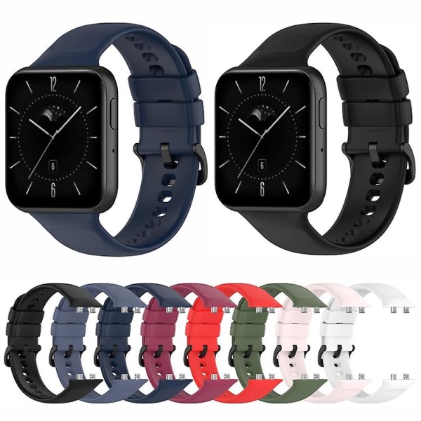 For Oppo Watch 3 Pro Solid Color Soft Silicone Watch Band White
