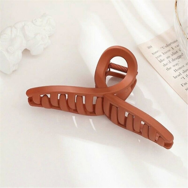Kvinnor Hårklämmor Stark Stor Clip Klokäke Clamp Grip Orange