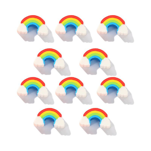 Ti stk Rainbow Bridge Eraser Børn Grundskoleelever Lær Eraser Speciel tegneserie Mini Rainbow Eraser
