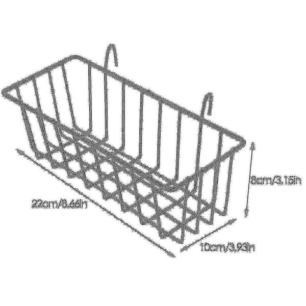4-pack Wall Grid Panel Hanging Wire Basket, Grid Wall Storage Basket, Wall Mounted Baskets Display Shelf