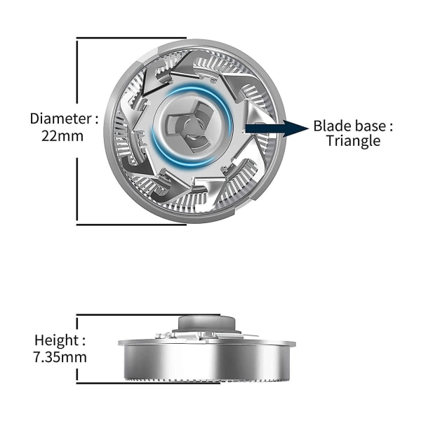 Udskiftningshoveder til elektrisk barbermaskine 3 knivblade Udskiftningsblade til udskiftning af barberblade Skaldet barbermaskine med bladdæksel Elektrisk barbermaskine.
