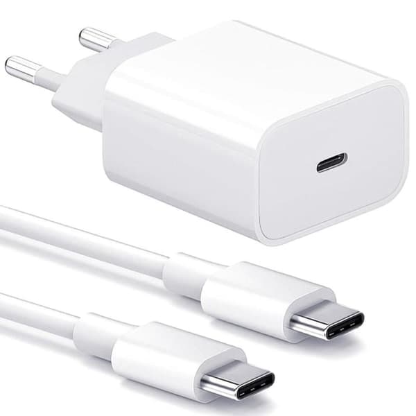 Laddare - Snabbladdare 20W USB-C - Adapter + Kabel 2m Vit 2-pack 2-Pack USB-C 2-Pack 2-Pack USB-C