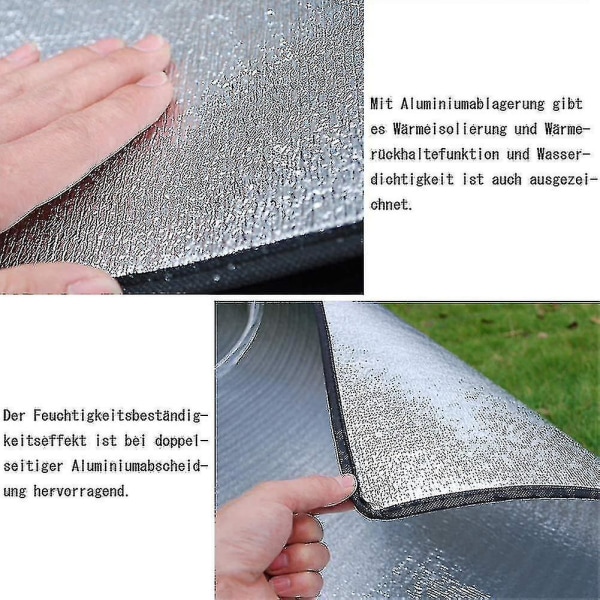 Aluminiumisoleringsmatta Skummatta Sovmatta för campingisoleringsmatta Vikbar tältmatta Golvdyna Thermal