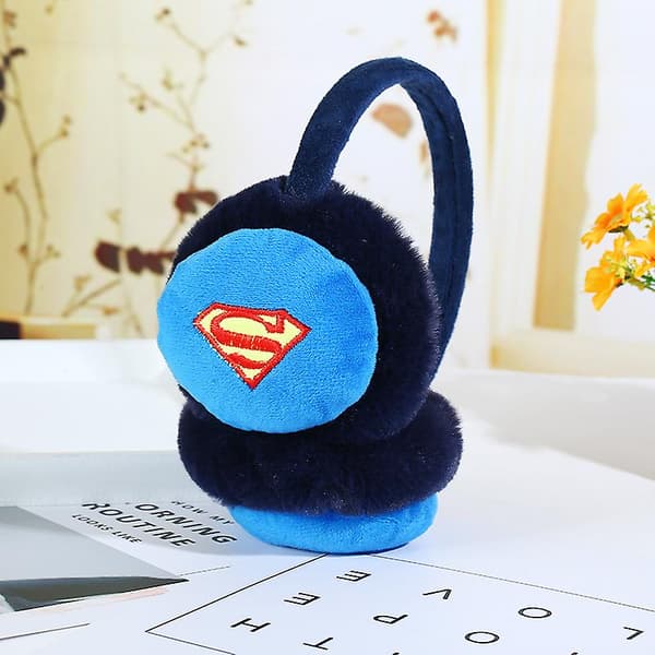 Barn Superhelt Fluffy Pannebånd Ørevarmere Vinter Øreputer Øreklaffer Superman