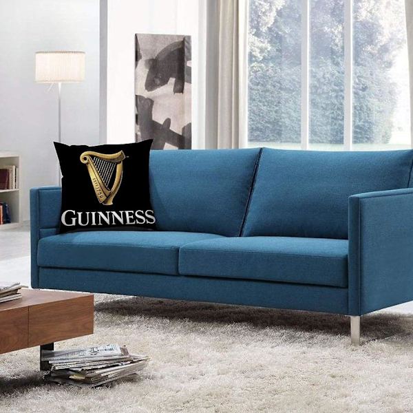 Guinness kuddkudde - Pop Art - Canvas örngott enkel - Utan fyllning - 45x45cm (Endast överdrag)