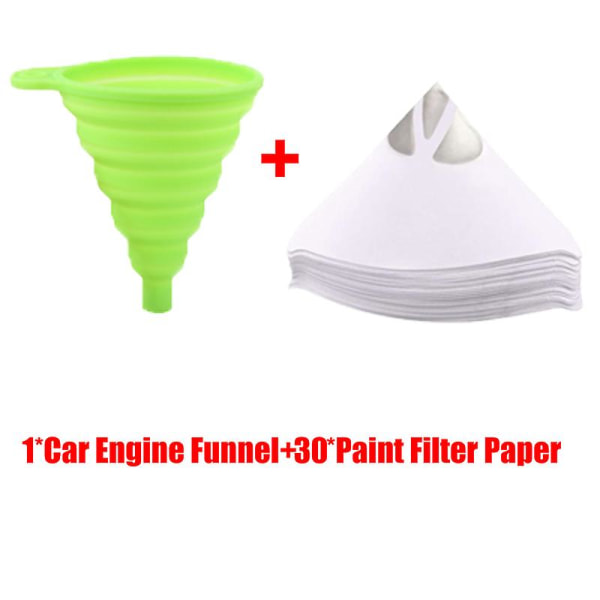 30 stk Malingsfilterpapir Med 1stk Bilmotortrakt Finsiler Micron Si Filter Nylon Møbler Maskiner Mesh Nett| | Set 3